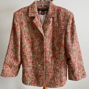 Gorgeous Chaus Boucle Blazer, Nice Colors, Size 8, EUC